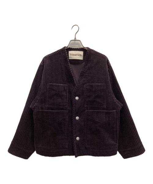 TOURNON（トゥルノン）TOURNON (トゥルノン) コーデュロイVネックジャケット バイオレット サイズ:FREEの古着・服飾アイテム