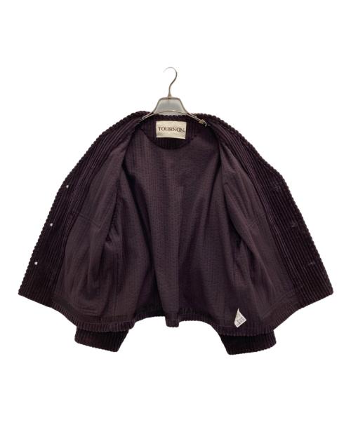 TOURNON（トゥルノン）TOURNON (トゥルノン) コーデュロイVネックジャケット バイオレット サイズ:FREEの古着・服飾アイテム