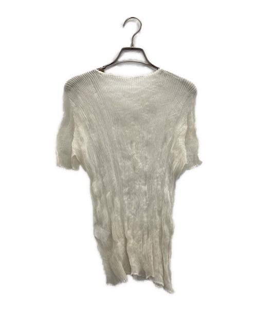 ISSEY MIYAKE（イッセイミヤケ）ISSEY MIYAKE (イッセイミヤケ) プリーツカットソー ホワイト サイズ:Mの古着・服飾アイテム