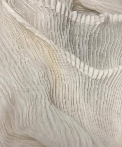 ISSEY MIYAKE（イッセイミヤケ）ISSEY MIYAKE (イッセイミヤケ) プリーツカットソー ホワイト サイズ:Mの古着・服飾アイテム