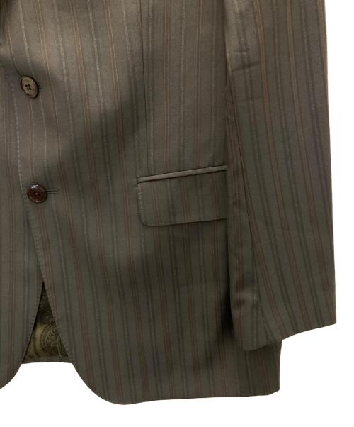ETRO（エトロ）ETRO (エトロ) ストライプセットアップスーツ グレー サイズ:52の古着・服飾アイテム