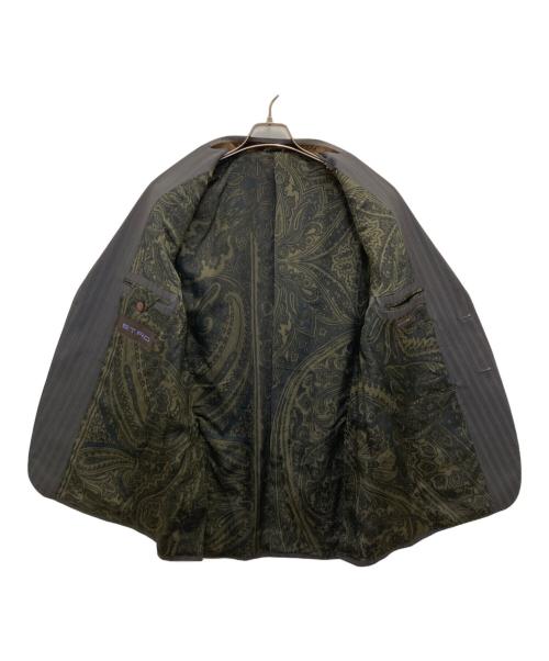 ETRO（エトロ）ETRO (エトロ) ストライプセットアップスーツ グレー サイズ:52の古着・服飾アイテム