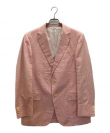 ERMENEGILDO ZEGNA（エルメネジルド・ゼニア）の古着「リネンコットンテーラードジャケット」｜ピンク