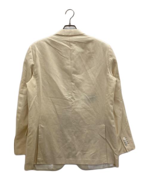 ERMENEGILDO ZEGNA（エルメネジルド・ゼニア）Ermenegildo Zegna (エルメネジルド・ゼニア) リネンコットンテーラードジャケット ベージュ サイズ:52の古着・服飾アイテム