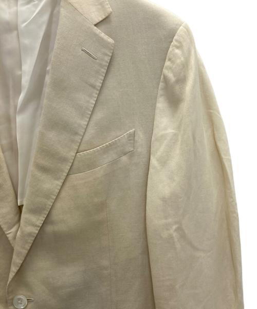ERMENEGILDO ZEGNA（エルメネジルド・ゼニア）Ermenegildo Zegna (エルメネジルド・ゼニア) リネンコットンテーラードジャケット ベージュ サイズ:52の古着・服飾アイテム