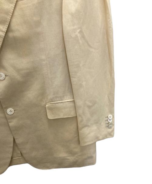 ERMENEGILDO ZEGNA（エルメネジルド・ゼニア）Ermenegildo Zegna (エルメネジルド・ゼニア) リネンコットンテーラードジャケット ベージュ サイズ:52の古着・服飾アイテム