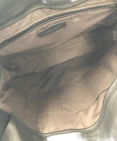 BOTTEGA VENETA（ボッテガベネタ）BOTTEGA VENETA (ボッテガベネタ) 2WAY イントレチャートトートバッグ グレー×ホワイトの古着・服飾アイテム