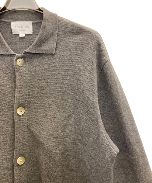 STILL BY HAND（スティルバイハンド）STILL BY HAND (スティルバイハンド) ミラノリブニットジャケットカーディガン グレー サイズ:46の古着・服飾アイテム