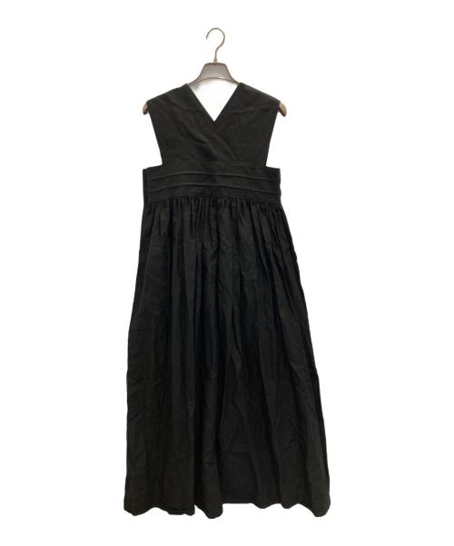 HYKE（ハイク）HYKE (ハイク) LINEN MAXI DRESS ブラック サイズ:1の古着・服飾アイテム