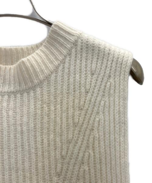 Y's（ワイズ）Y's (ワイズ) ニットベスト ホワイト サイズ:表記無しの古着・服飾アイテム