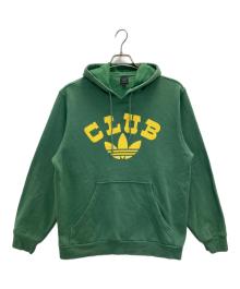 adidas（アディダス）の古着「ロゴプリントパーカー」｜グリーン