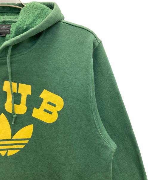 adidas（アディダス）adidas (アディダス) ロゴプリントパーカー グリーン サイズ:Lの古着・服飾アイテム