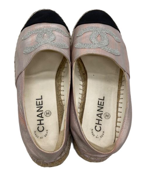 CHANEL（シャネル）CHANEL (シャネル) ココマーク エスパドリーユ ピンク サイズ:40の古着・服飾アイテム