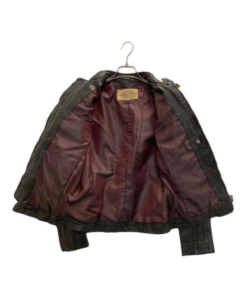 AVIREX（アヴィレックス）AVIREX (アヴィレックス) ゴートスキンシングルライダースジャケット ブラック サイズ:Mの古着・服飾アイテム