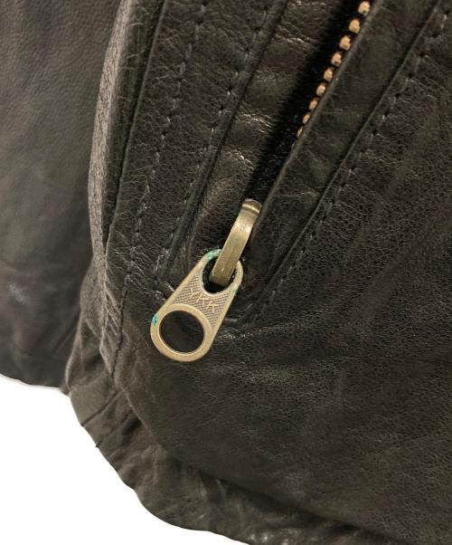 AVIREX（アヴィレックス）AVIREX (アヴィレックス) ゴートスキンシングルライダースジャケット ブラック サイズ:Mの古着・服飾アイテム