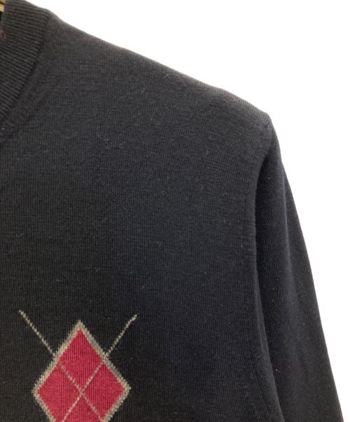 HERMES（エルメス）HERMES (エルメス) アーガイルニット ネイビー サイズ:Sの古着・服飾アイテム