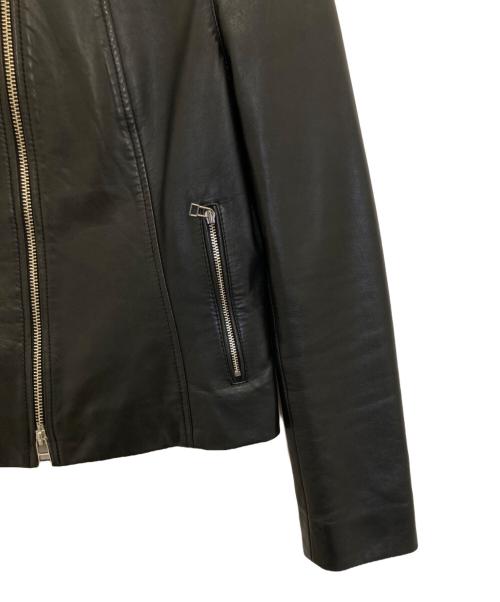 allureville（アルアバイル）allureville (アルアバイル) レザークルーネックブルゾン ブラック サイズ:1の古着・服飾アイテム