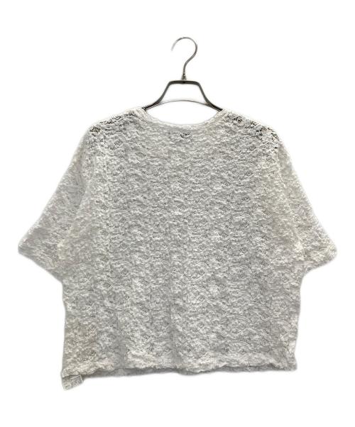 MACKINTOSH LONDON（マッキントッシュ ロンドン）MACKINTOSH LONDON (マッキントッシュ ロンドン) フラワーレース ジャージー プルオーバー ホワイト サイズ:38の古着・服飾アイテム
