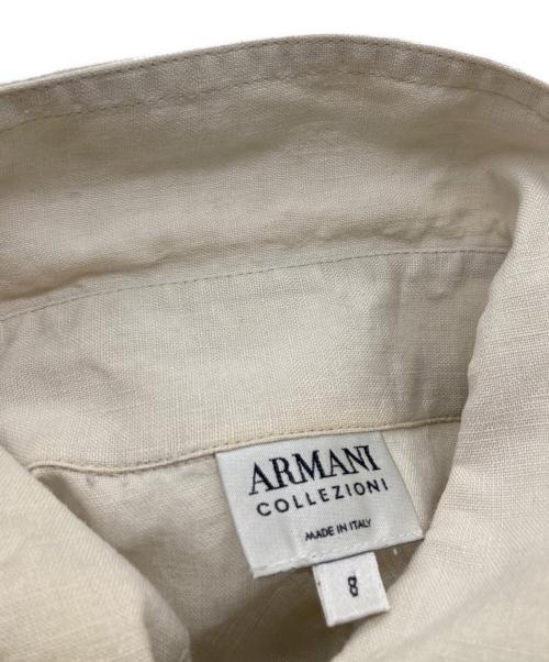 ARMANI COLLEZIONI（アルマーニ コレツィオーニ）ARMANI COLLEZIONI (アルマーニ コレツィオーニ) リネンシャツワンピース ベージュ サイズ:8の古着・服飾アイテム