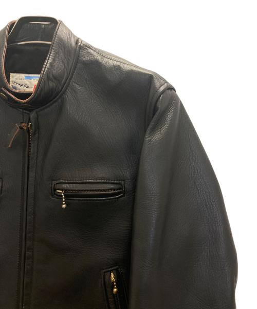 Aero LEATHER（エアロレザー）Aero LEATHER (エアロレザー) ホースハイドシングルライダースジャケット ブラック サイズ:34の古着・服飾アイテム