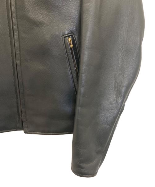 Aero LEATHER（エアロレザー）Aero LEATHER (エアロレザー) ホースハイドシングルライダースジャケット ブラック サイズ:34の古着・服飾アイテム