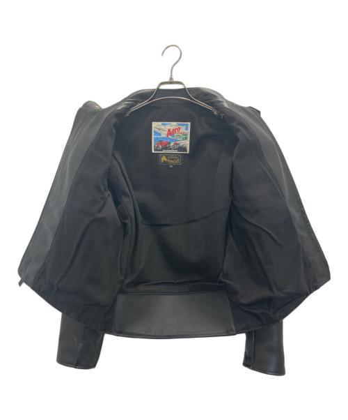 Aero LEATHER（エアロレザー）Aero LEATHER (エアロレザー) ホースハイドシングルライダースジャケット ブラック サイズ:34の古着・服飾アイテム