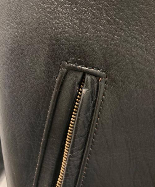 Aero LEATHER（エアロレザー）Aero LEATHER (エアロレザー) ホースハイドシングルライダースジャケット ブラック サイズ:34の古着・服飾アイテム