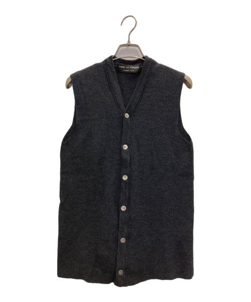 COMME des GARCONS HOMME PLUS（コムデギャルソンオムプリュス）COMME des GARCONS HOMME PLUS (コムデギャルソンオムプリュス) ニットベスト ブラック サイズ:freeの古着・服飾アイテム