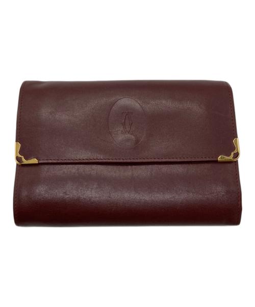 Cartier（カルティエ）Cartier (カルティエ) 3つ折り財布 ボルドーの古着・服飾アイテム