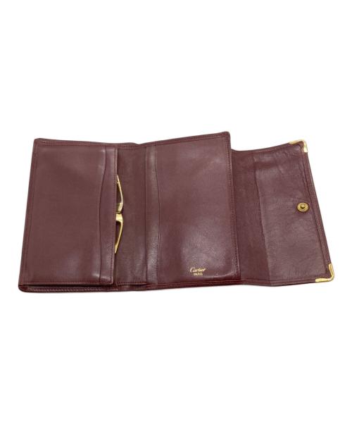 Cartier（カルティエ）Cartier (カルティエ) 3つ折り財布 ボルドーの古着・服飾アイテム
