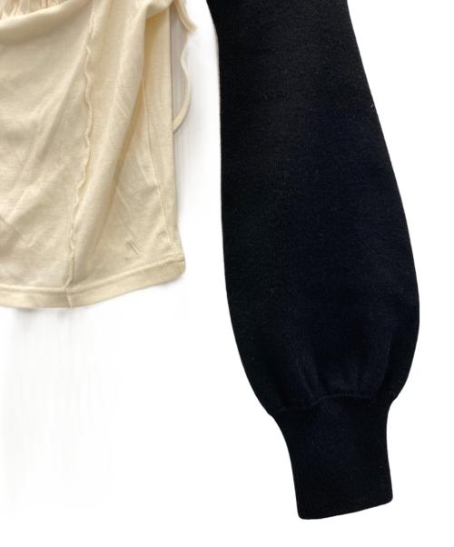 ANDMARY（アンドマリー）ANDMARY (アンドマリー) Sophia layered top ブラック×ベージュ サイズ:FREEの古着・服飾アイテム
