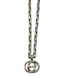 GUCCI（グッチ）の古着「インターロッキングGネックレス」｜シルバー