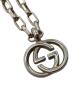 中古・古着 GUCCI (グッチ) インターロッキングGネックレス シルバー：25000円