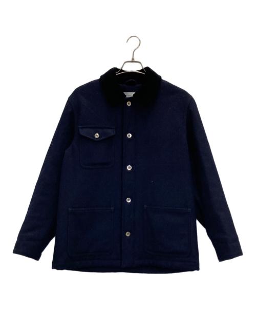 CARUSO（カルーゾ）CARUSO (カルーゾ) 襟コーデュロイキルティングジャケット ネイビー サイズ:SIZE 48の古着・服飾アイテム
