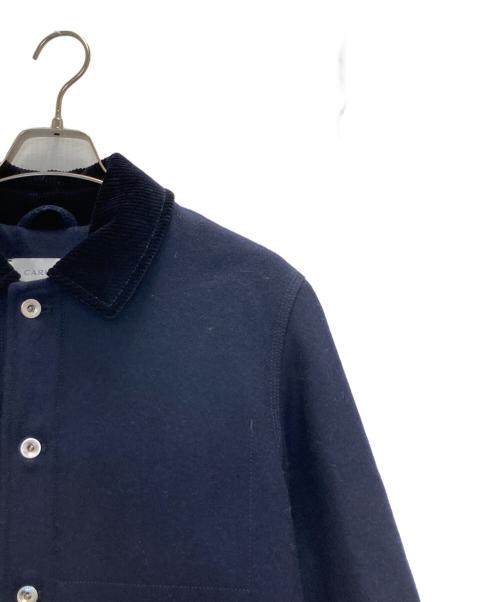 CARUSO（カルーゾ）CARUSO (カルーゾ) 襟コーデュロイキルティングジャケット ネイビー サイズ:SIZE 48の古着・服飾アイテム