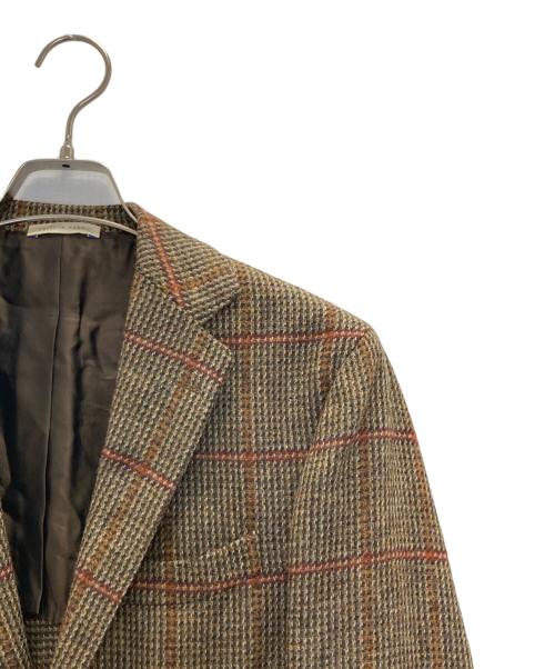 De Petrillo（デペトリロ）De Petrillo (デペトリロ) ツイードテーラードジャケット ブラウン サイズ:SIZE 48の古着・服飾アイテム