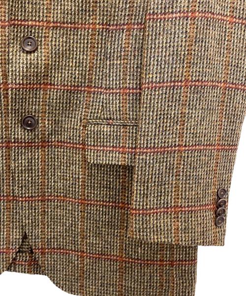 De Petrillo（デペトリロ）De Petrillo (デペトリロ) ツイードテーラードジャケット ブラウン サイズ:SIZE 48の古着・服飾アイテム