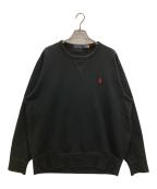 POLO RALPH LAURENポロ・ラルフローレン）の古着「クルーネックスウェット」｜ブラック