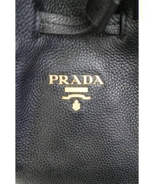 PRADA（プラダ）PRADA (プラダ) タッセッルレザーハンドバッグ ブラック BR3571の古着・服飾アイテム