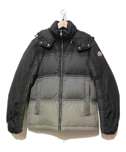 MONCLER（モンクレール）MONCLER (モンクレール) ルーヴジュポットダウンジャケット グレー×ブラック サイズ:2 ROUVE GIUBBOTTOの古着・服飾アイテム