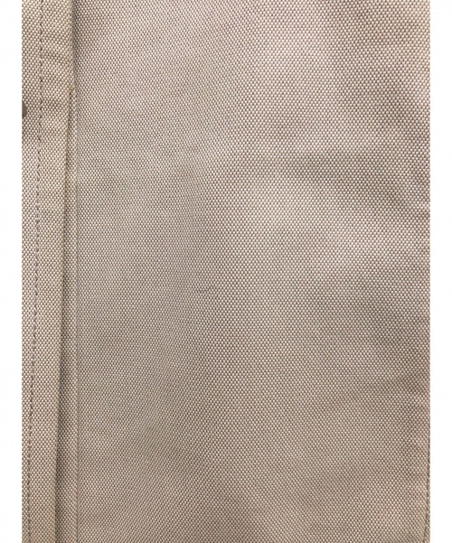 HERMES（エルメス）HERMES (エルメス) シェーヌダンクルレザートリムノーカラージャケット ベージュ サイズ:38 マルジェラ期　羊革使用　フランス製の古着・服飾アイテム