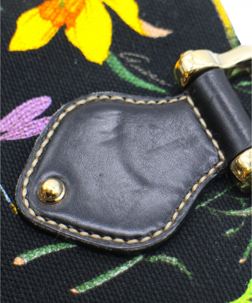 GUCCI（グッチ）GUCCI (グッチ) フローラキャンバストートバッグ ブラック サイズ:上記参照 492783 153024　イタリア製の古着・服飾アイテム
