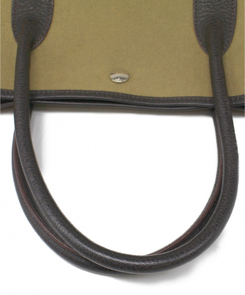 HERMES（エルメス）HERMES (エルメス) ガーデンパーティPM トートバッグ オリーブ×ダークブラウン  V刻印の古着・服飾アイテム