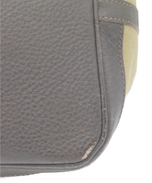 HERMES（エルメス）HERMES (エルメス) ガーデンパーティPM トートバッグ オリーブ×ダークブラウン  V刻印の古着・服飾アイテム