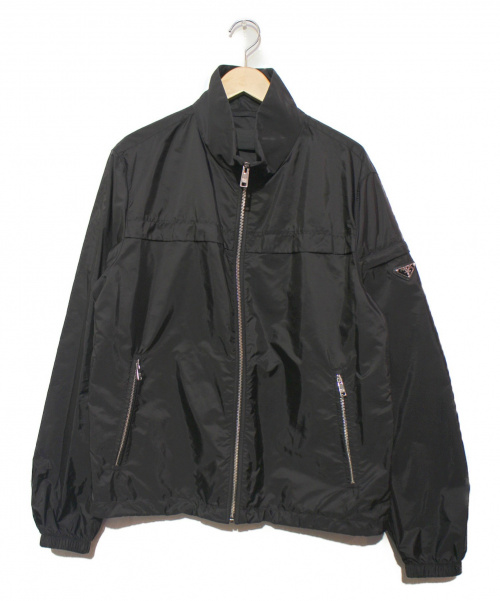 PRADA（プラダ）PRADA (プラダ) アームロゴプレート付きナイロンジャケット ブラック サイズ:52 ACU1 2019 3564の古着・服飾アイテム