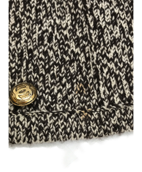 CHANEL（シャネル）CHANEL (シャネル) 金釦ヴィンテージカシミヤカーディガン ブラウン サイズ:表記なし（実寸をご確認下さい） スコットランド製 80年代の古着・服飾アイテム