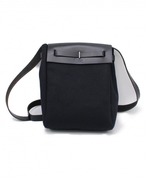 HERMES（エルメス）HERMES (エルメス) ショルダーバッグ ブラック エールバッグTPM □H刻印 04年製の古着・服飾アイテム