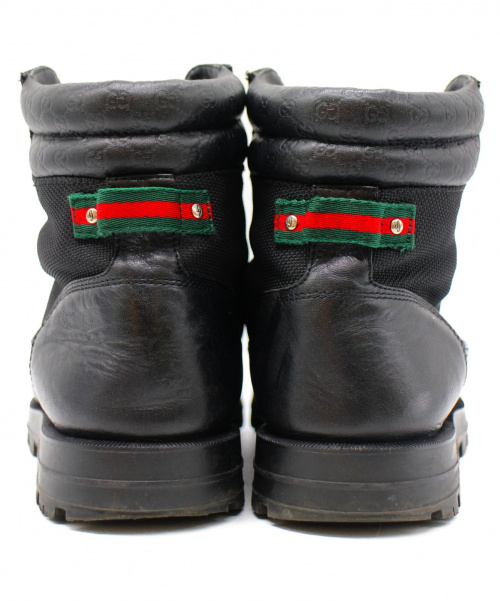 GUCCI（グッチ）GUCCI (グッチ) GGパットトレックブーツ ブラック サイズ:6 1/2 295341の古着・服飾アイテム