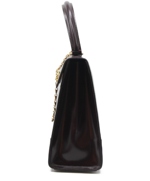 CELINE（セリーヌ）CELINE (セリーヌ) 金チェーンヴィンテージショルダーバッグ ブラウン MC98/2の古着・服飾アイテム