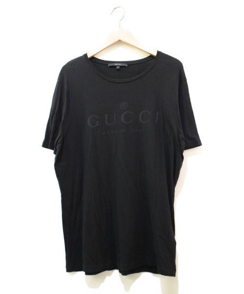 GUCCI（グッチ）GUCCI (グッチ) ロゴカットソー ブラック サイズ:Lの古着・服飾アイテム
